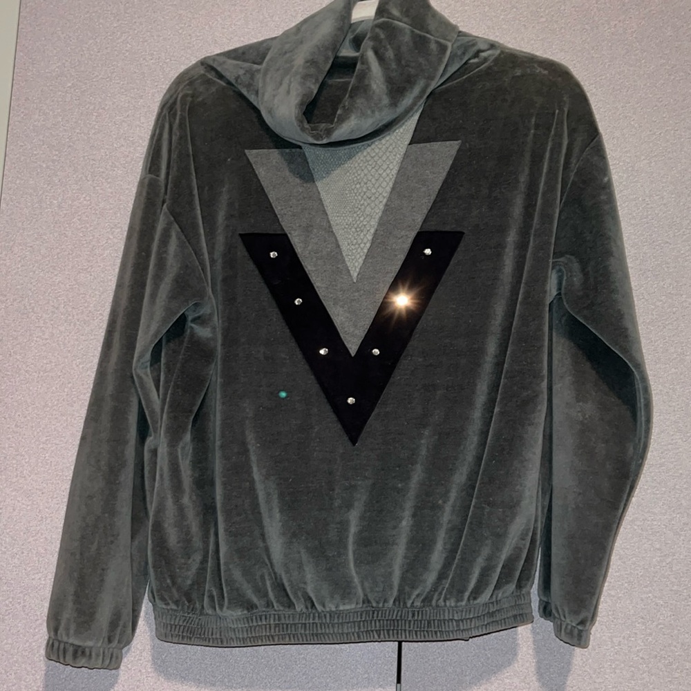 Red bandana co vintage velour two piece outfit